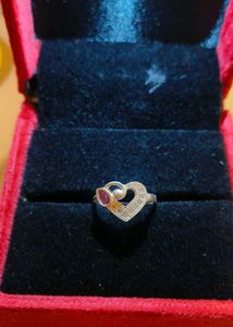 Heart pure silver ring # fixed price