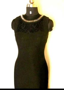 Black Sheath Dress With Lace