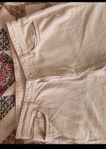 Beige Straight Leg Pants