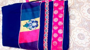 Elegant Blue Saree