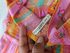 Striped Girl&#39;s Jumpsuit Set