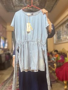 Cute Blue Denim Short Jumpsuit/Playsuit