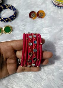 Handcrafted Indian Bangles &amp; Earrings Set
