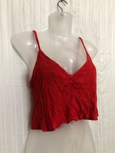 Jennyfer Red Sleeveless Crop Top