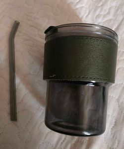 Slub Glass New With Straw