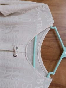 Stylish White Print Top