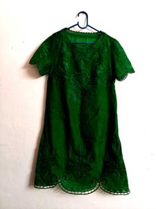 Elegant Green Cutout Dress
