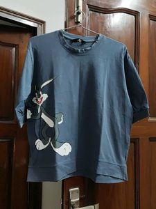 Cartoon Print Tee | Boxy Oversized