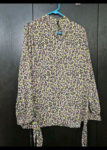 High Neck Floral Top