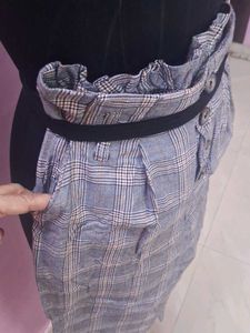 Checkered High Waist Pants