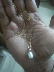 Pearl Pendant silver Chain Necklace for women