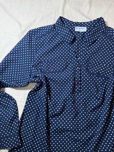 Navy Polka Dot Shirt