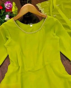 Georgette Stitched anarkali Gown Umbrella