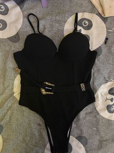 Black Belted bodysuit