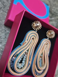 Unique Beaded Statement Earrings