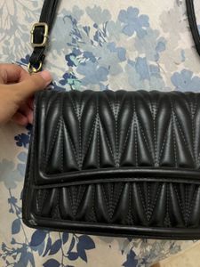 Black Quilted Crossbody Bag