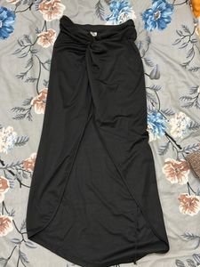 Chic Black Wrap Skirt