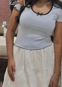 Cute Baby Blue Ringer Tee