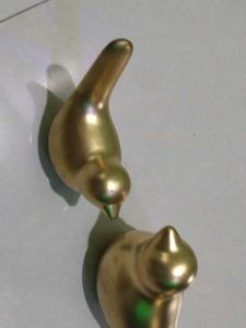 Gold Bird Figurines - Set of 2