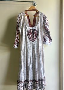 Beautiful A Line Kurta With Deep Designer Back