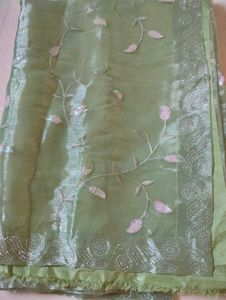 Party Green Saree💚