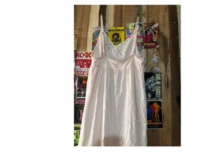 Vintage-Inspired Cream Lace Trim Slip Dress