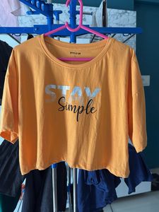 Orange Graphic Tee,price Negotiable
