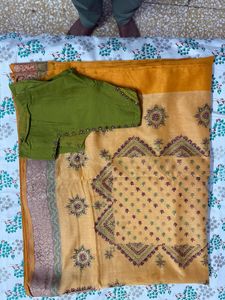Cotton Silk Handemroidery Saree