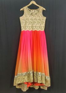 Women Orange Kurti Set