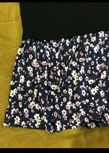 Black Dress with Floral Ruffle