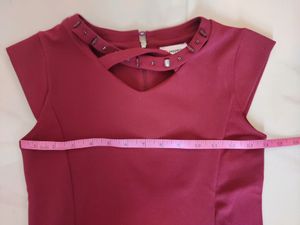 Peppermint Two Pieces Maroon Dress