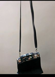 Brown Flower Hand Bag