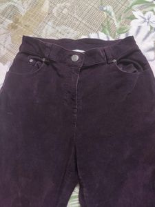DARK PURPLE WIDE LEG COTRISE PALAZZO JEANS