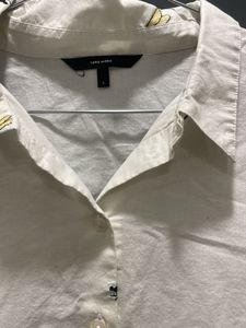 Dragonfly Print Button-Down Shirt