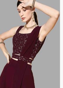 Elegant Maroon Maxi Dress