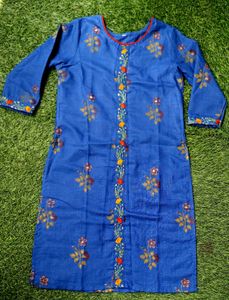 Blue Floral Kurta Set