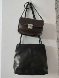 combo brown and black Sling bags