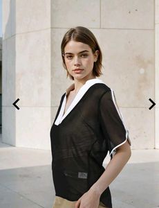 Chic Black Sheer Top