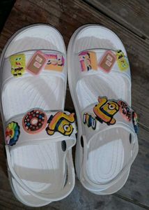 Fun Cartoon White Sandals