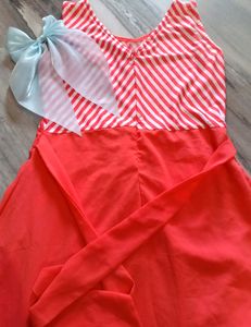 Peach Hot Flared Dress 💕