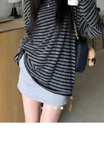 striped oversized pullover with full sleeves!