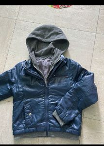 Stylish Blue Hooded Jacket