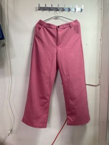 Teal And Pink Wide Leg Trousers