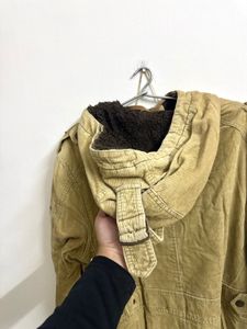 Retro Corduroy hooded jacket