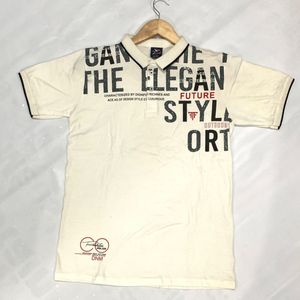 Off-White Graphic Printed Polo T-Shirt – Chest 38”