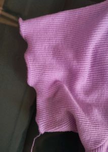 Lilac Ribbed Button-Up Top