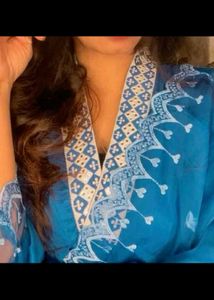 Silk Blue Kurta Set