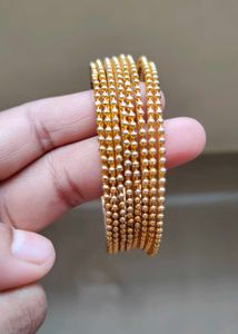 Gold Beaded Bangles