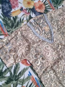 Gold Embellished Kurti Top