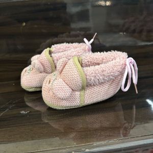 Adorable Pink Baby Booties